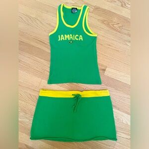 Vintage Jamaica Tabk Top and Skirt Set